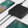 Мережевий зарядний пристрій Uniq HUB Surge 90 Вт 2xUSB Quick Charge 3.0 + 2xUSB-C PD 3.0 (LITHOS Collective) Black / Charcoal Black (8886463668108)