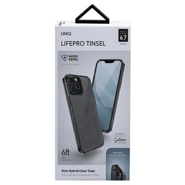Чохол Uniq Tinsel для iPhone 12 Pro Max Vapour Smoke (UNIQ-IP6.7HYB(2020)-LPRTSMK)