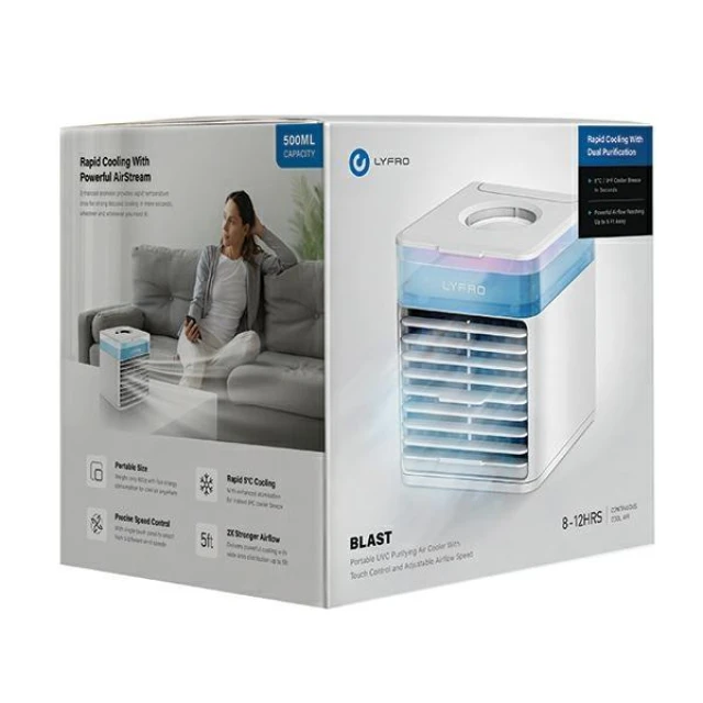 Очищувач повітря Uniq LYFRO Blast portable UVC cleaner and air cooler White (LYFRO-BLAST-WHT)