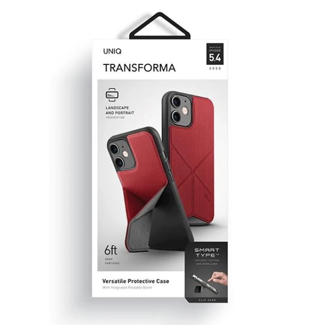 Чохол Uniq Transforma для iPhone 12 mini Coral Red (UNIQ-IP5.4HYB(2020)-TRSFRED)