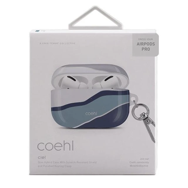 Чохол Uniq Coehl Ciel для AirPods Pro Twilight Blue (UNIQ-AIRPODSPRO-CELBLU)