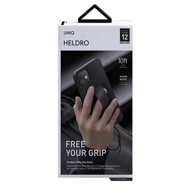 Чохол Uniq Heldro для iPhone 12 mini Midnight Black Antimicrobial (UNIQ-IP5.4HYB(2020)-HELBLK)