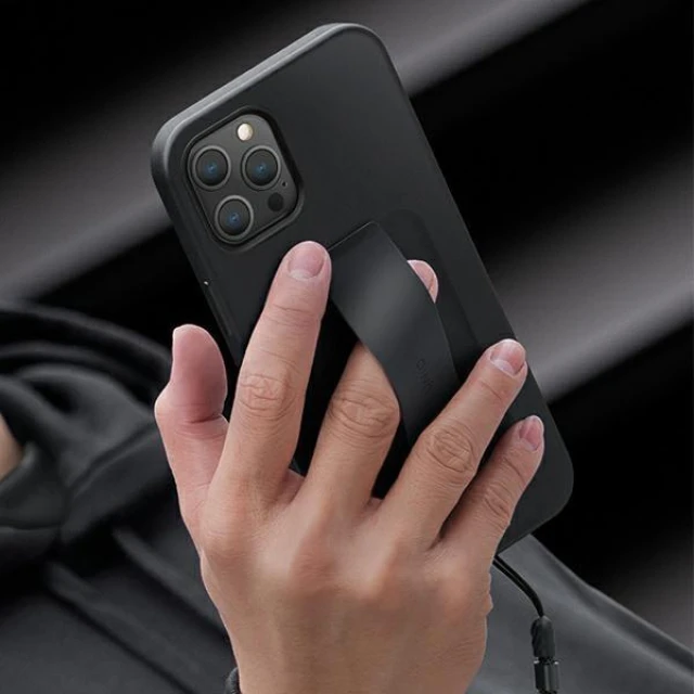 Чохол Uniq Heldro для iPhone 12 Pro Max Midnight Black Antimicrobial (UNIQ-IP6.7HYB(2020)-HELBLK)