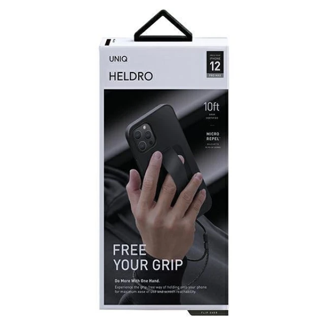 Чохол Uniq Heldro для iPhone 12 Pro Max Midnight Black Antimicrobial (UNIQ-IP6.7HYB(2020)-HELBLK)