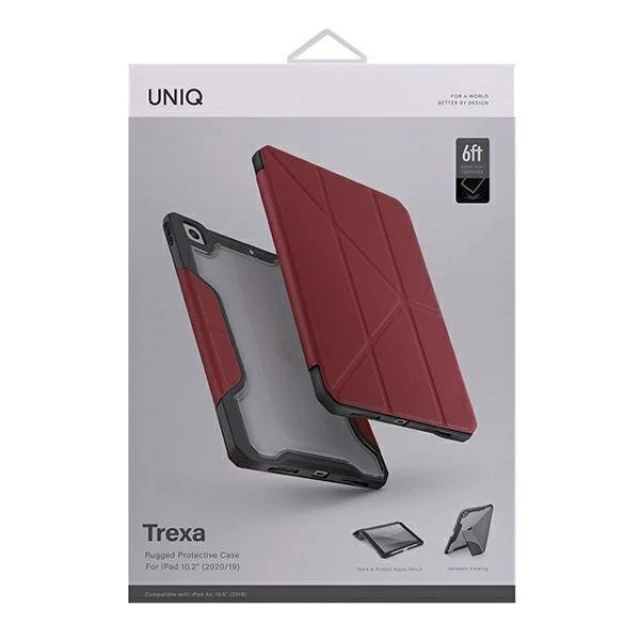 Чохол Uniq Trexa для iPad 10.2 2021 | 2020 | 2019 Red Antimicrobial (Uni000430-0)