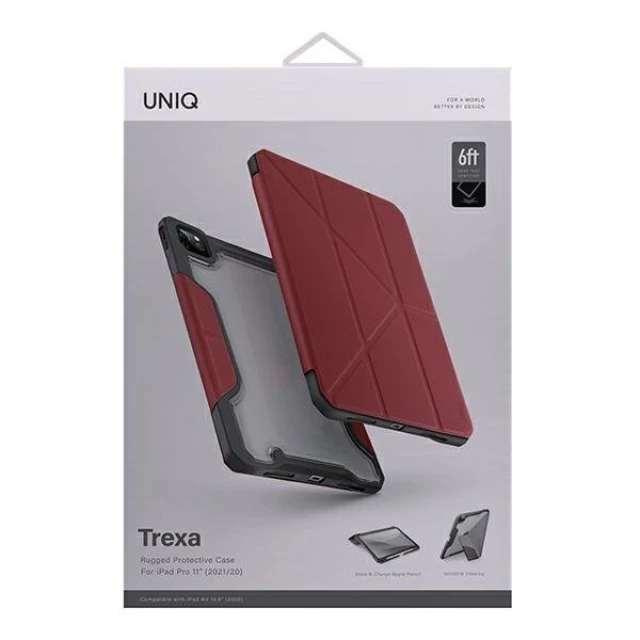 Чохол Uniq Trexa для iPad Pro 11 2021 | 2020 Red Antimicrobial (Uni000433-0)