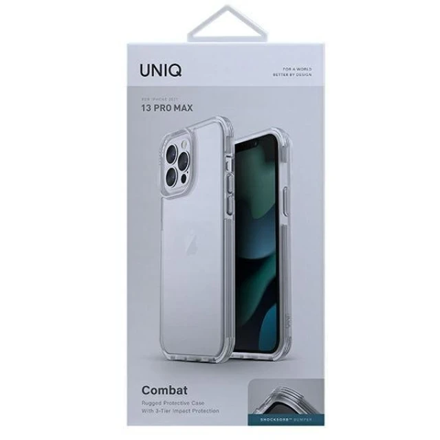 Чохол Uniq Combat для iPhone 13 Pro Max Crystal Clear (UNIQ-IP6.7HYB(2021)-COMCLR)