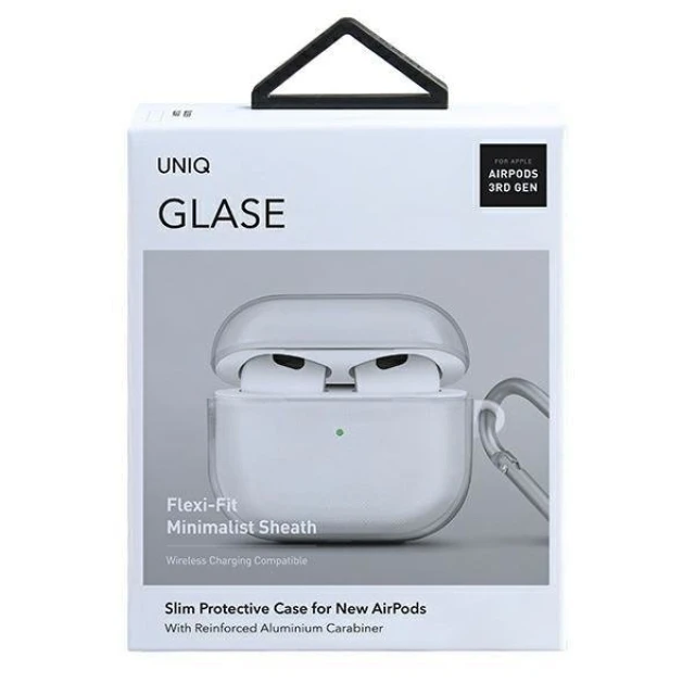 Чохол Uniq Glase для AirPods 3 Clear (UNIQ-AIRPODS(2021)-GLSCLR)